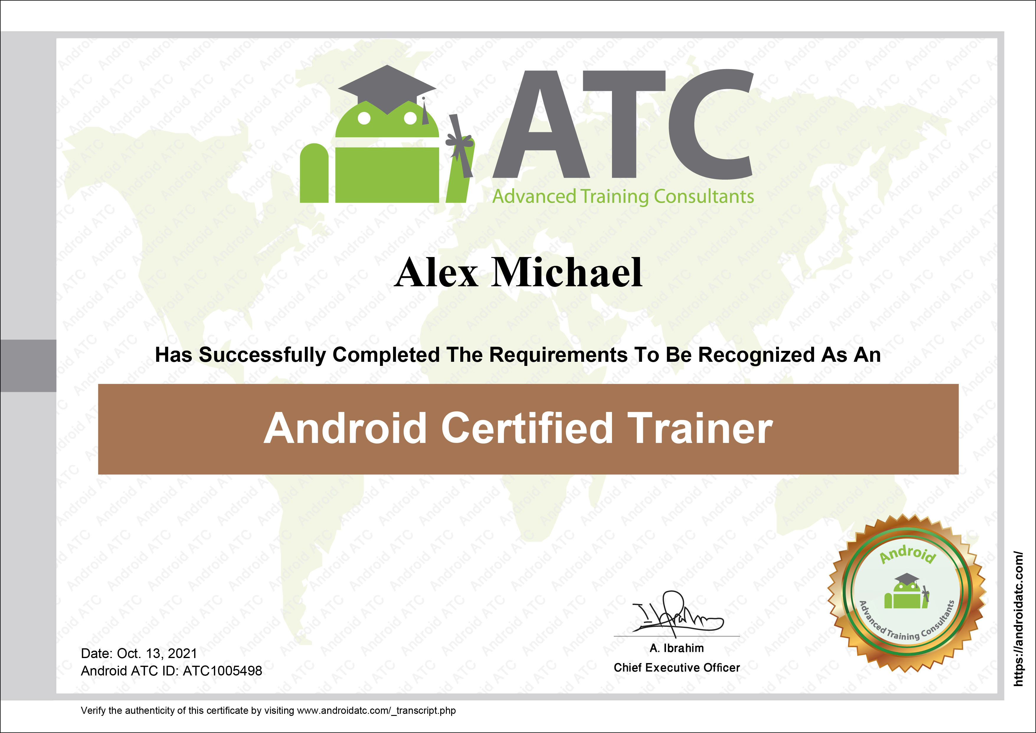 Android certified trainer